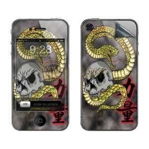   Stickers Snake Skull Image for Apple iPhone 4 Cell Phones