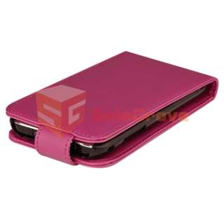 Pink Flip Leather Case Cover for Samsung Galaxy S Plus  