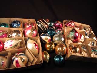 BIG LOT Shiny Brite Vintage 40s 50s Christmas Ornaments Glass  