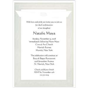  Flowers Border With Sheen Confirmation Invitations 