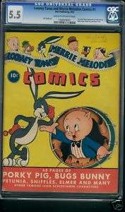 Looney Tunes #1 CGC 5.5 Cream/Off White Pages  
