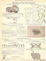 1910 Antique Spectacle Eyeglass Material Catalog Ad  