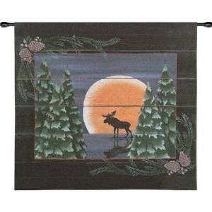 Pure Country Weavers 3216 WH Moonlight Moose Tapestry  
