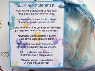 Personalised New Dad Nappy Changing Survival Kit Gift  