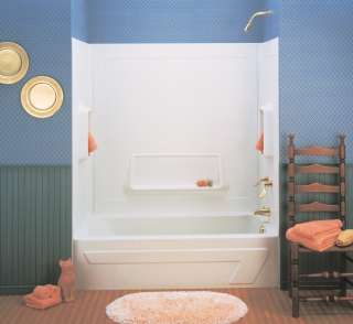 Piece Bath Tub Wall Surround Enclosure White or Bone  