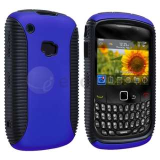 BLUE/BLACK FOR BLACKBERRY CURVE 9300/9330 3G Hybrid Hard Case Cover 