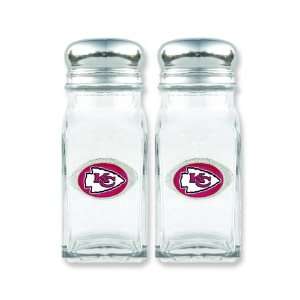  NFL Kansas City Chiefs Glass Salt & Pepper Shakers 