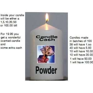  Candle Cash Powder Scented 
