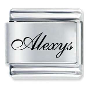    Edwardian Script Font Name Alexys Italian Charms Pugster Jewelry