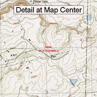  USGS Topographic Quadrangle Map   Iatan, Texas (Folded 