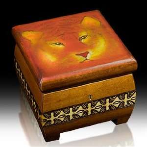   Regal Tiger Handmade Wood Polish Box with Lock and Key