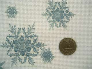 Blue Snowflakes Cross Stitch Fabric, ALL COUNTS & TYPES  