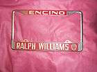 Original Vintage Ralph Williams Ford Encino License Plate Frame