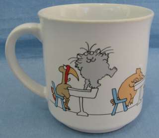 Cute Sandra Boynton cartoon characters decorate this mug, which says 