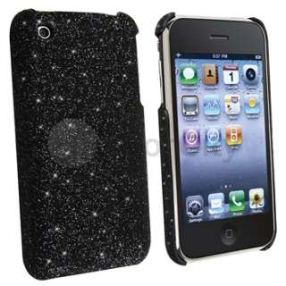   Glitter Hard Cover Case+Anti Glare Film for iPhone 3 G 3GS OS  