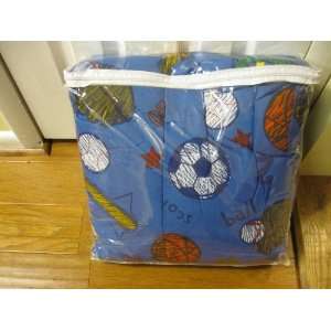   Pillowcases, Blue with Sports Equipment 