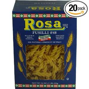 Rosa Fusilli #48, 16 Ounce Boxes (Pack Grocery & Gourmet Food