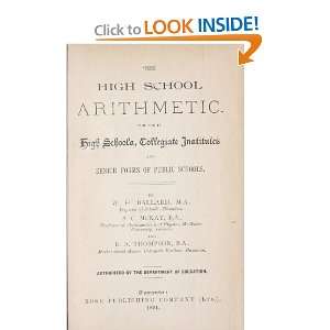  The High School Arithmetic W. H Ballard Books