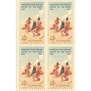 Fredric Remington/Smoke Signal Set of 4 x 4 Cent US Postage Stamps 