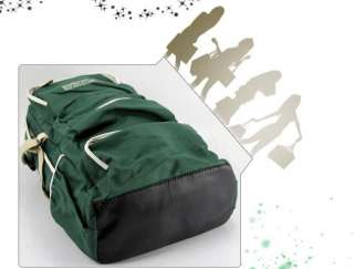 Korean Leisure Sports Backpack Schoolbag Army Green  