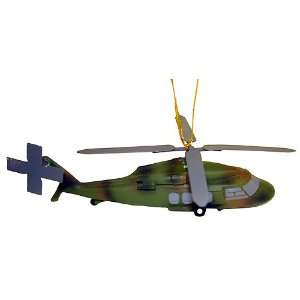  4 Camouflage Blackhawk Helicopter Christmas Ornament 