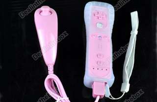 Pink Remote and Nunchuk Controller Set for Nintendo Wii Game With 