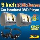   inch Headrest Car CD DVD Player Monitors 32 bit Games Fast Shipping