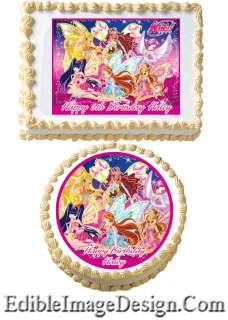 WINX CLUB #2 Birthday Edible Party Cake Image Cupcake Topper Favor 