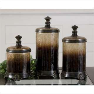 Uttermost Ochroid 3 Piece Small Canisters Set 19326 792977193266 
