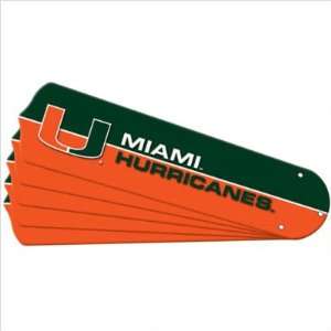  Miami U Hurricanes (5) 42in Ceiling Fan Blades Only 