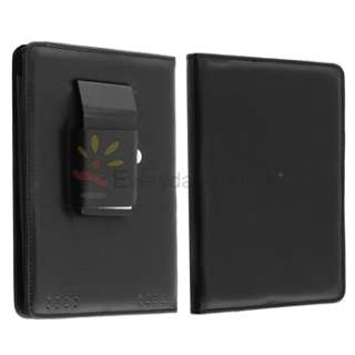 For Kindle Touch Black PU Leather Case Cover With Built in LED Reading 