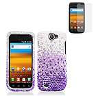 Purple Waterfall Bling Hard Cover Case for Samsung Exhibit II 2 4G 
