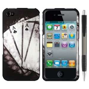  Lucky Black Silver Aces 4 Of A Kind Design Protector Hard 