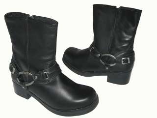  DAVIDSON CHRISTA AFTER RIDING BLACK LEATHER WOMENS TALL BOOTS 9.5