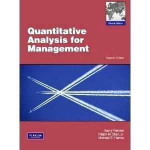 QUANTITATIVE ANALYSIS FOR MANAGEMENT by RENDER ed 11th 9780132149112 