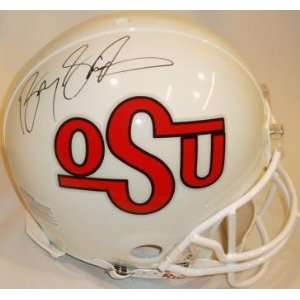  Barry Sanders Signed Helmet   Authentic Oklahoma State 