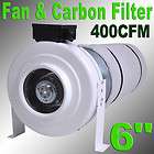 inline 400cfm fan air blower carbon filter grow room