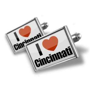Cufflinks I Love Cincinnati region Ohio, United States   Hand Made 
