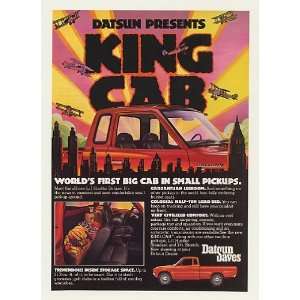  1976 Datsun King Cab Lil Hustler Deluxe Pickup Print Ad 
