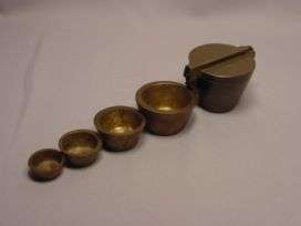 Antique Bronze Weight Set Early 19th Century  