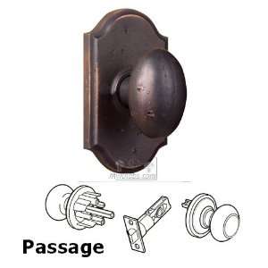  Molten bronze passage knob   premiere plate with durham 