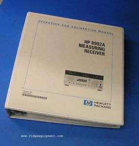HP 8902A Measuring Reciever Op and Calibration Manual  