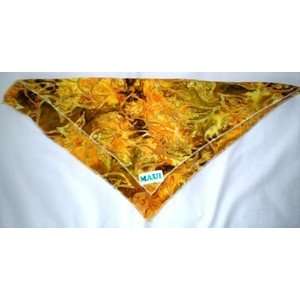  Hawaiian Dog Bandana 12 inch Square Yellow Brown Kitchen 