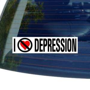  I Hate Anti DEPRESSION   Window Bumper Sticker Automotive