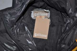 John Galliano Down Hooded Jacket Coat Parka US S EU 48  