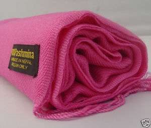 Genuine100% Pashmina Royal Pink Color Fine Wool NEPAL  