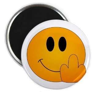  Creative Clam Smiley Middle Finger Bird Funny Face 2.25 