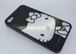 Hello Kitty Chrome Black Hard Case For iPhone 4 NEW  