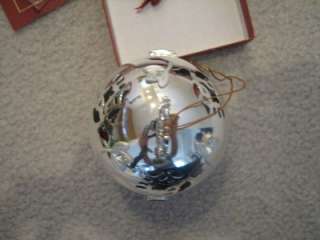 Lenox Peace on Earth 2000 Silver Plate Christmas Ball  