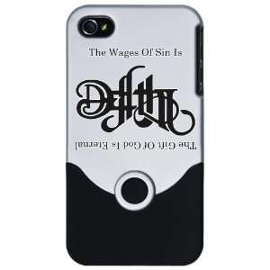   or 4S Slider Case Silver The Wages Of Sin Is Death 